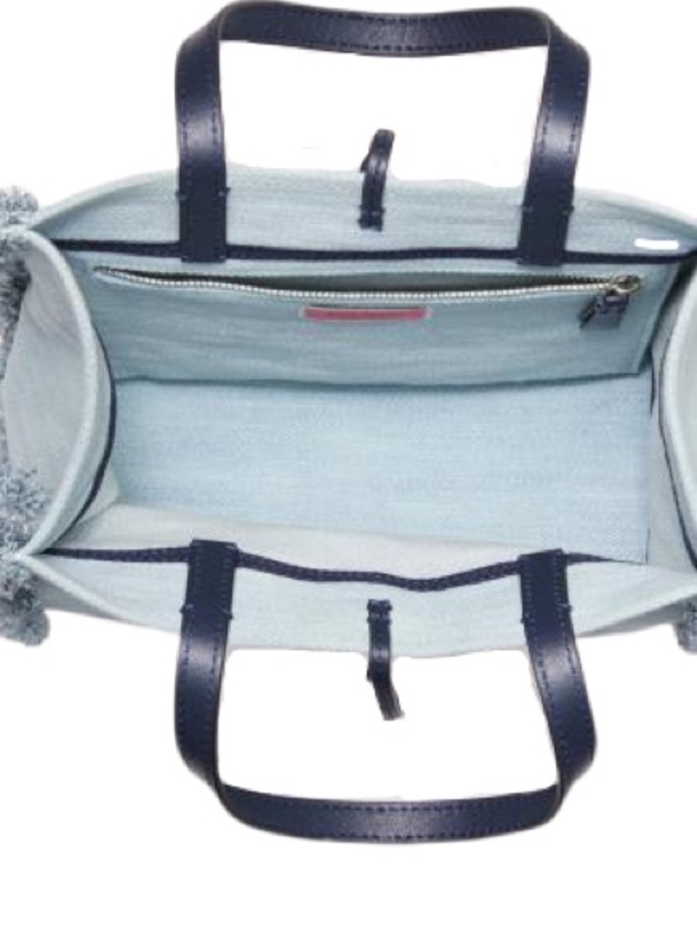 kate spade light blue tote with dark blue handles - Picture 3 of 11